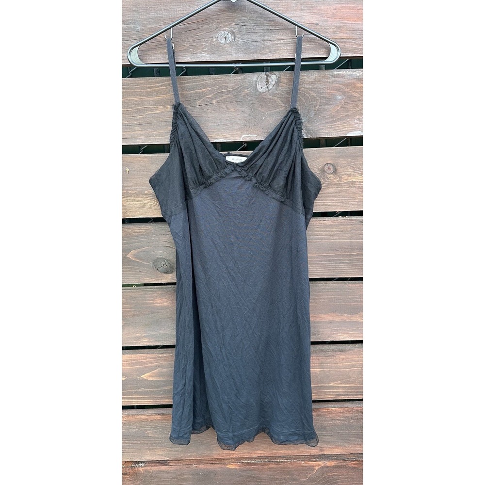 Vera Wang Women's Size XL Slip Dress 100% Modal Black Nightgown